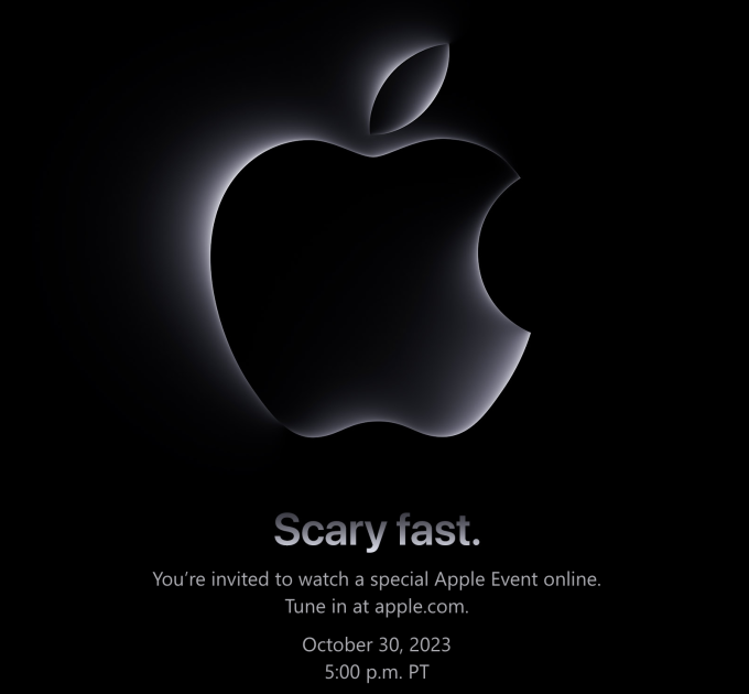 Thư mời sự kiện Scary Fast của Apple. Ảnh: Tuấn Hưng