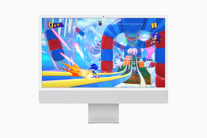 Giao diện Sonic Dream Team trên iMac.