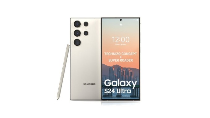 Galaxy S24 Ultra được dựng lại qua các thông tin rò rỉ. Ành: Technizo Concept