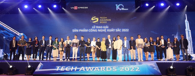Đại diện các nhãn hàng đạt giải Tech Awards 2022. Ảnh:Quỳnh Trần